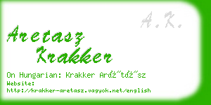aretasz krakker business card